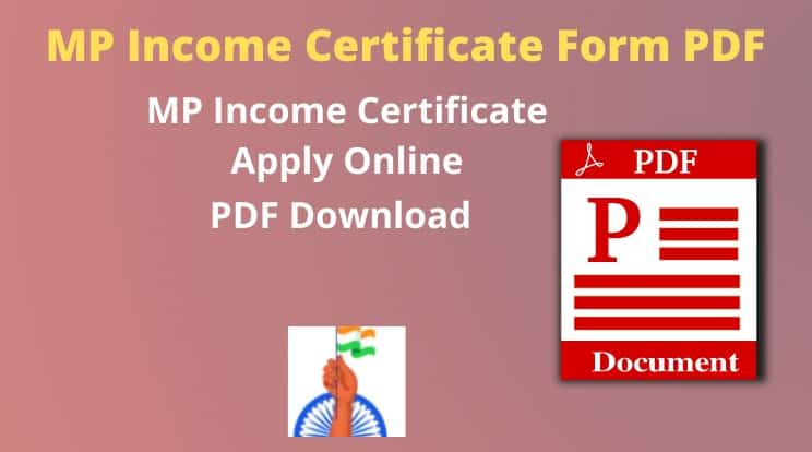 MP Income Certificate Form PDF 1