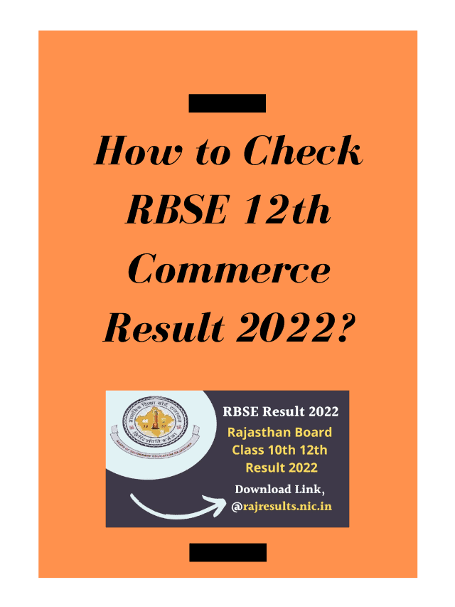How to Check RBSE 12th Commerce Result 2022
