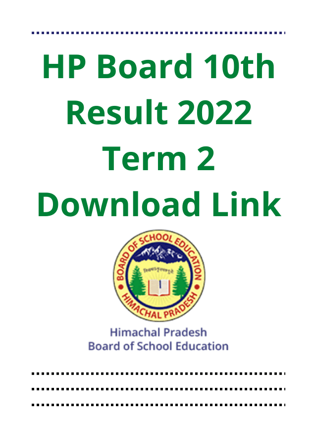 HP Board 10th Result 2022 Term 2 Download Link
