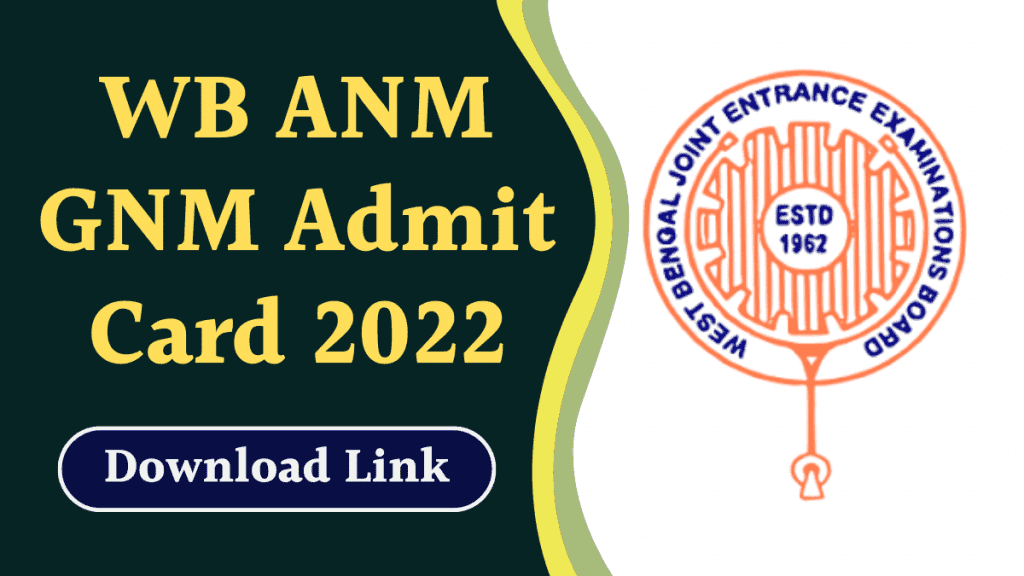 WB ANM GNM Admit Card 2022