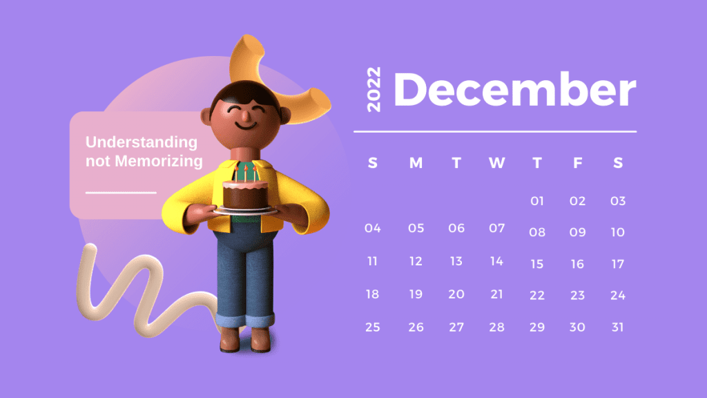 Cute December 2022 Calendar for Kids