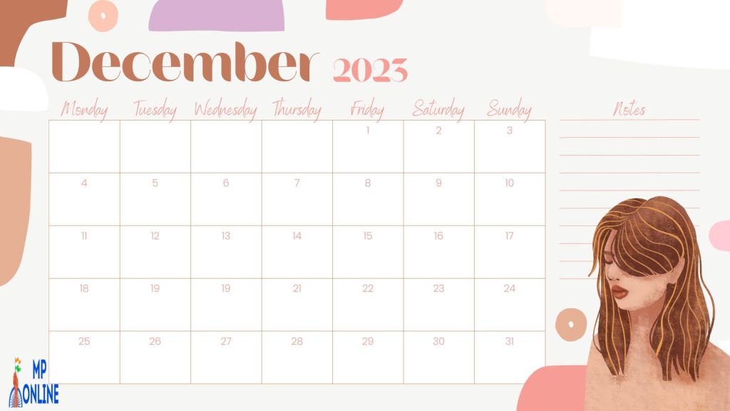 December 2023 Calendar Free Wallpaper For Desktop