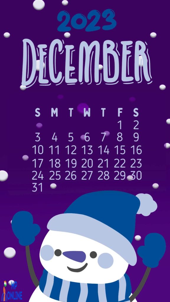 December 2023 Calendar Free Wallpaper For iPhone