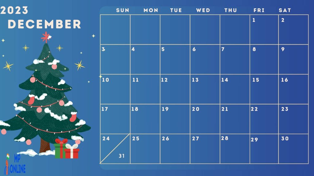 December 2023 Calendar Wallpaper For Desktop