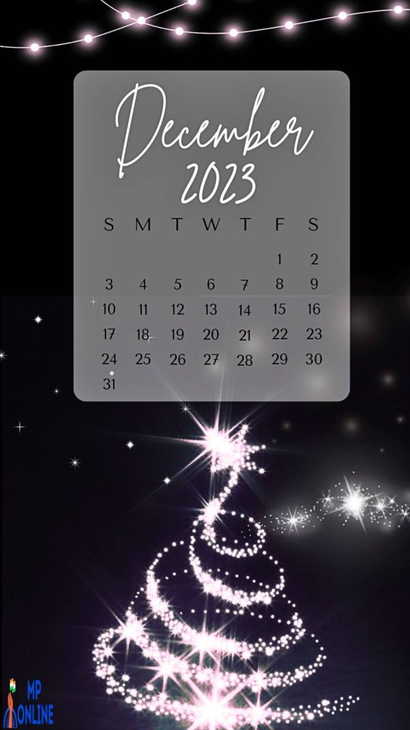 December 2023 Calendar Wallpaper For iPhone