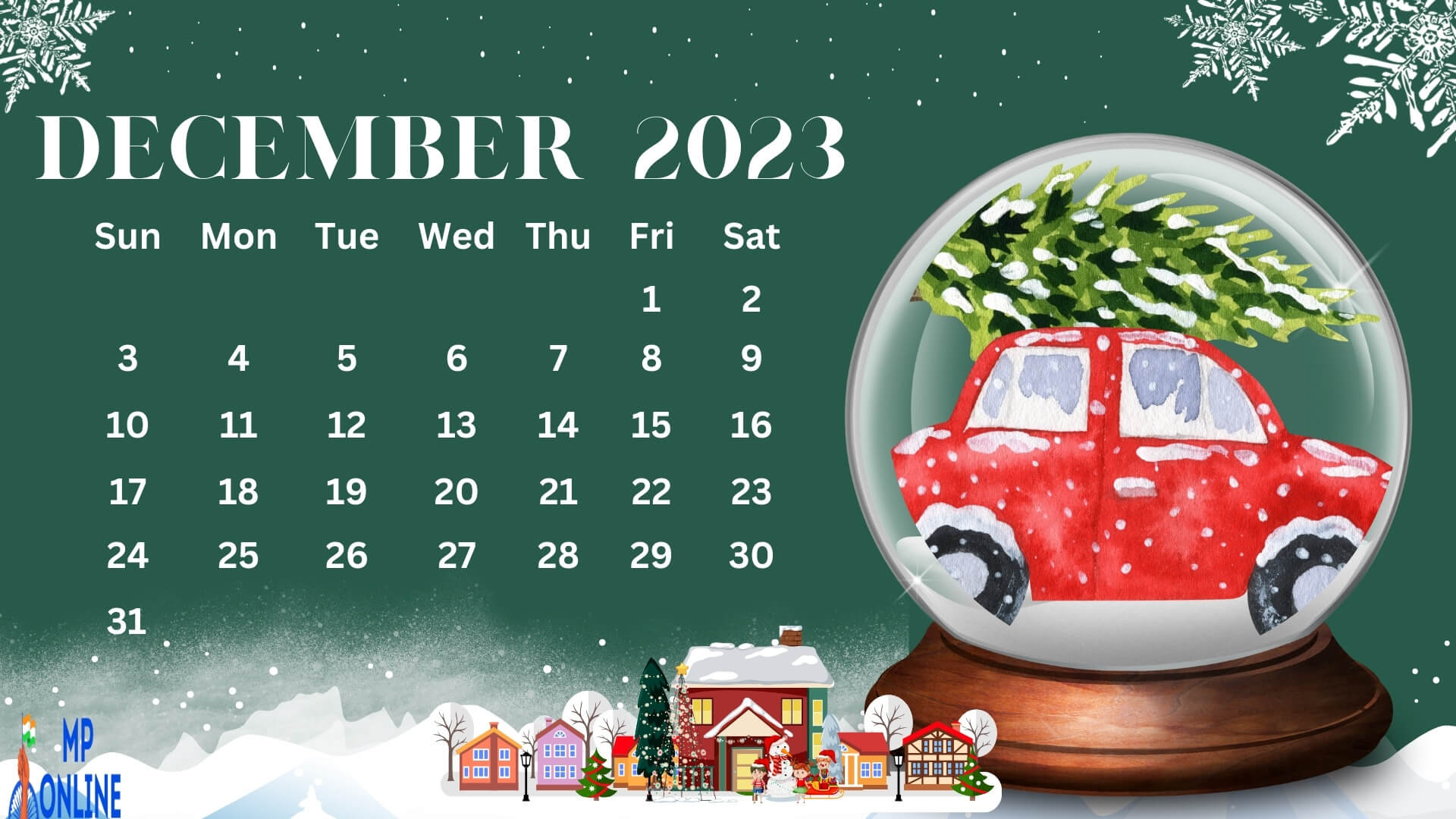 Free December 2023 Calendar Wallpaper For Laptop