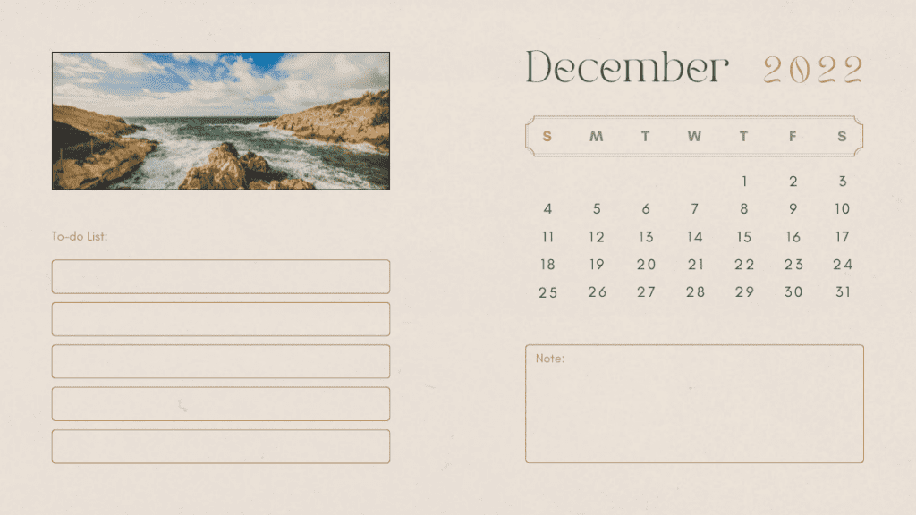 cute december 2022 calendar template