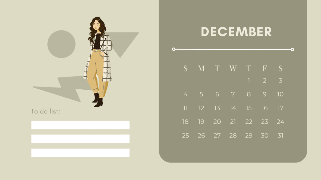 december 2022 calendar wallpaper aesthetic