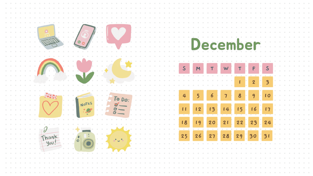 december 2022 calendar wallpaper laptop