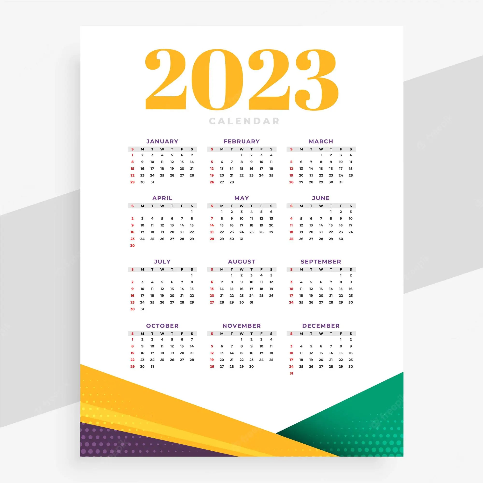2023 Printable Blank Calendar Templates