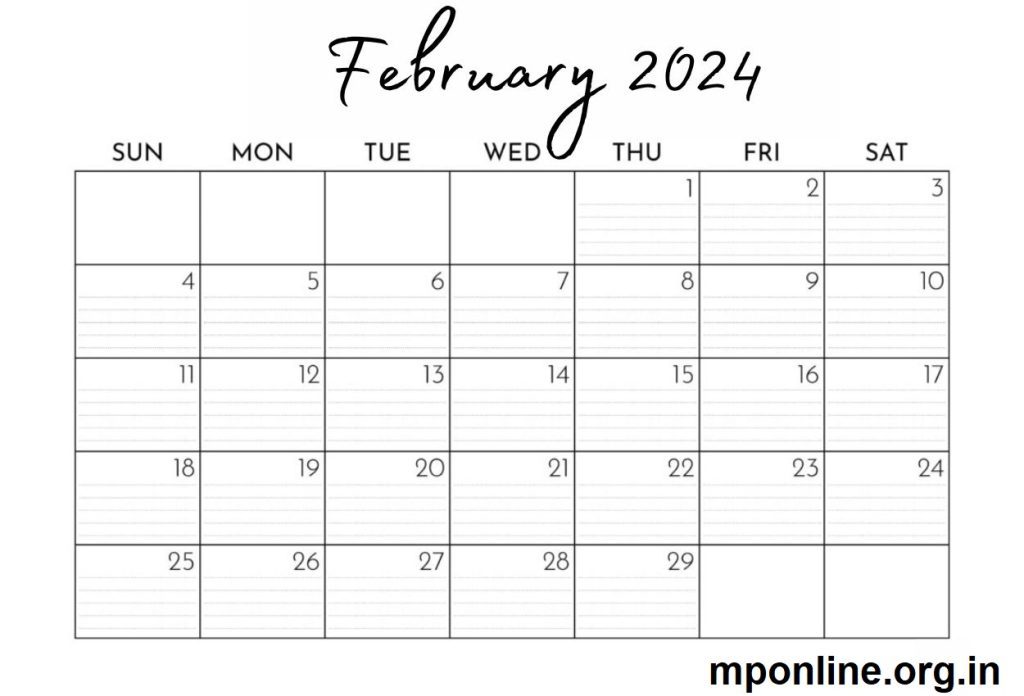 February 2024 Calendar Customize