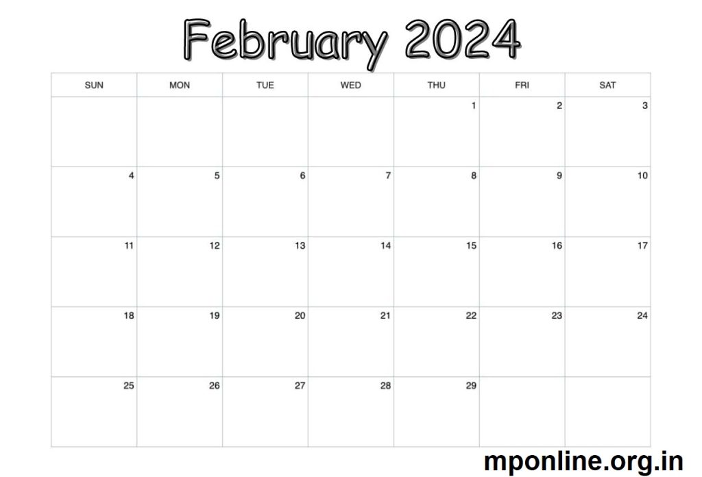 February 2024 Calendar Editable Word