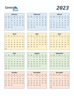Free blank 2023 calendar