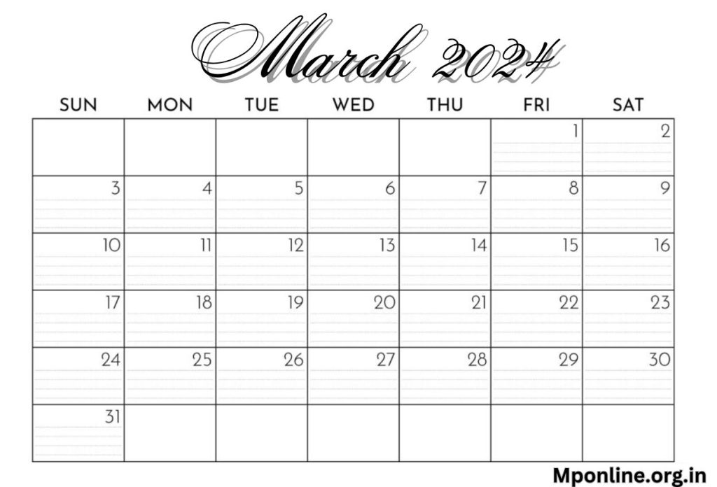 March 2024 Calendar Editable Free