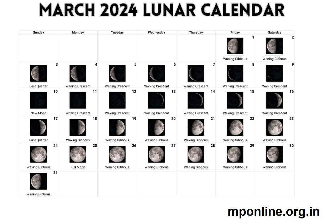 March 2024 Calendar Moon Phases