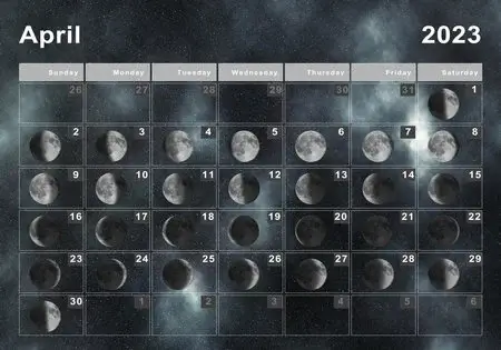 April 2023 Calendar Lunar Phases
