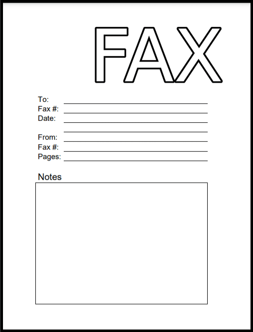 Fax Cover Sheet Template Excel