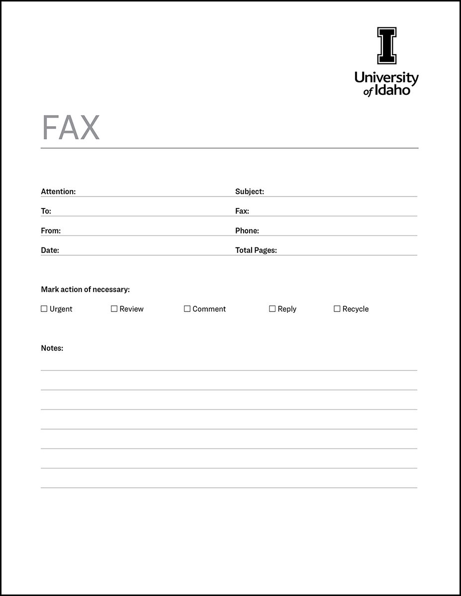 Free Printable Fax Cover Sheet Template
