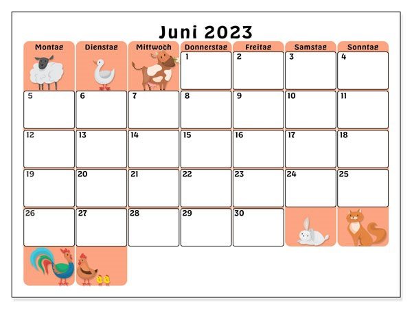 Kalender 2023 Juni