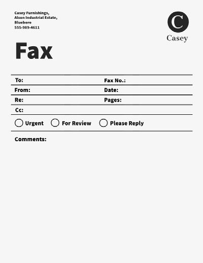 Printable Fax Cover Sheet free