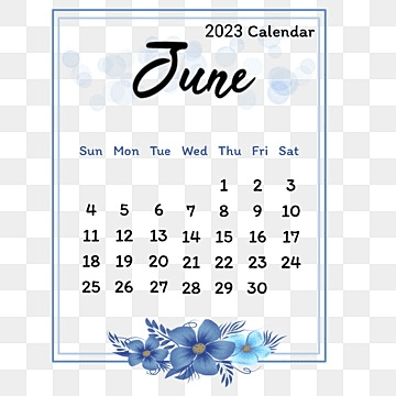 Cute June Calendar 2023 Templates
