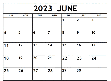 Download June 2023 Calendar PDF