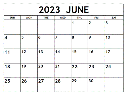 Editable June 2023 Calendar Word Format