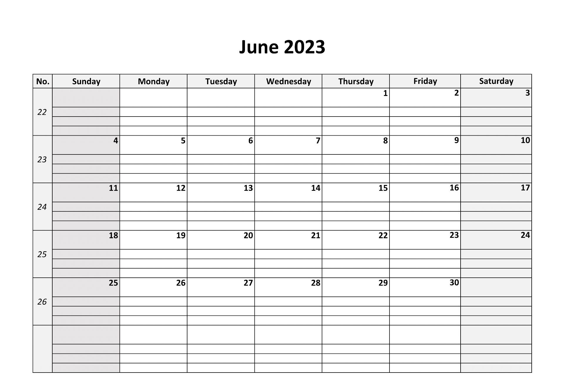 Efficient June 2023 Calendar