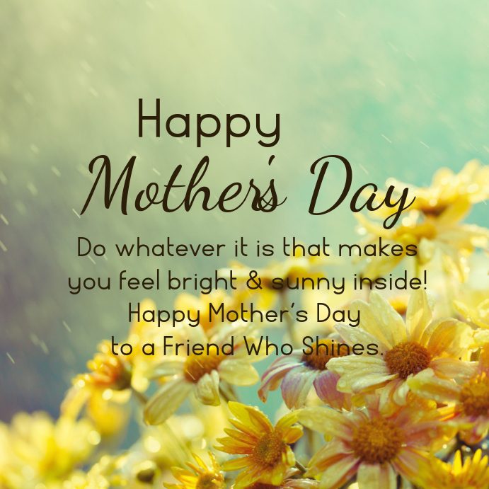 Happy Mother's Day Wishes Flowers Field Template