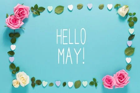 Hello May Stock Photos and Images