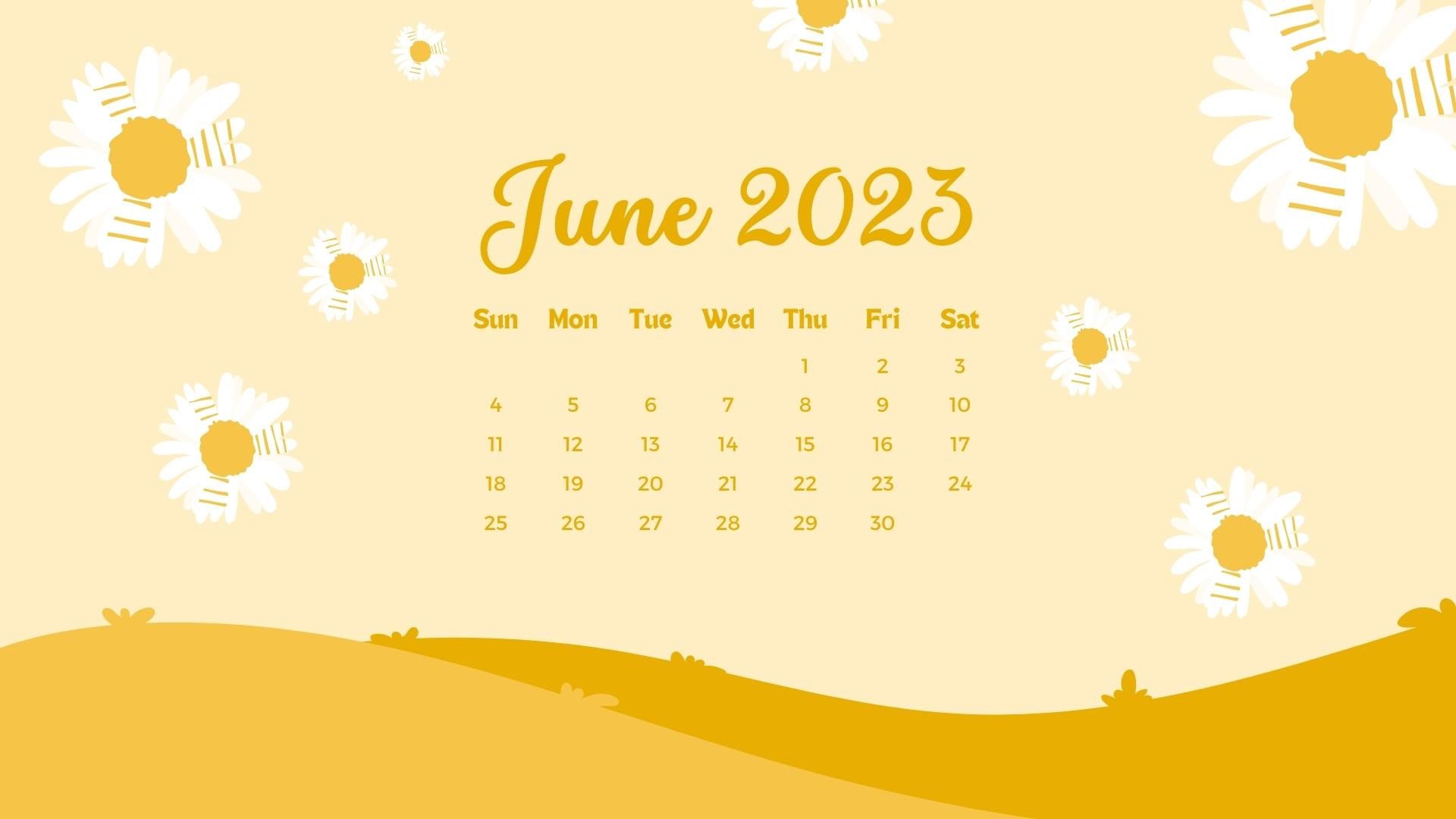 June 2023 Calendar Wallpapers HD Free Download