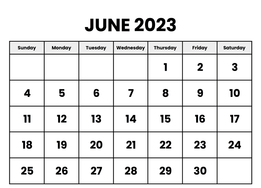 June 2023 Calendar with Holidays PDF