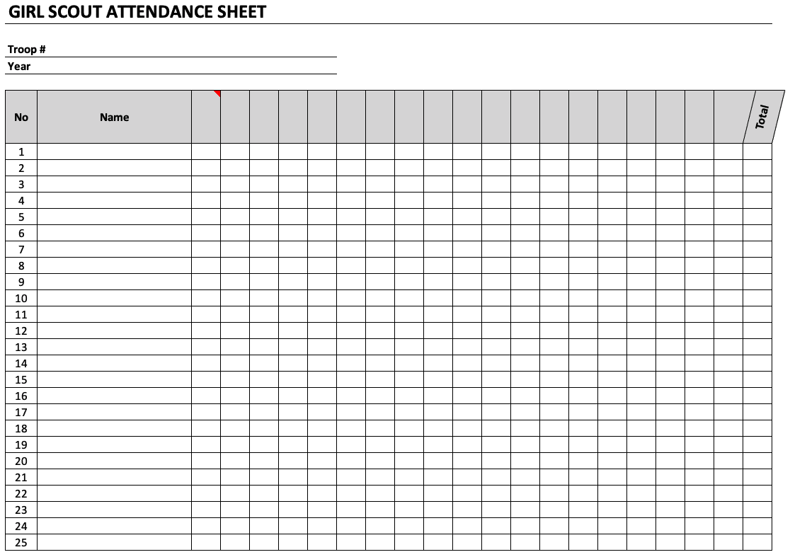 Attendance Sheet In Excel