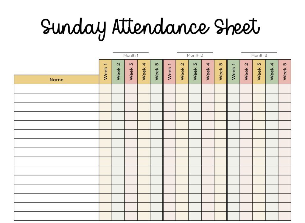 Daily Attendance Sheet PDF