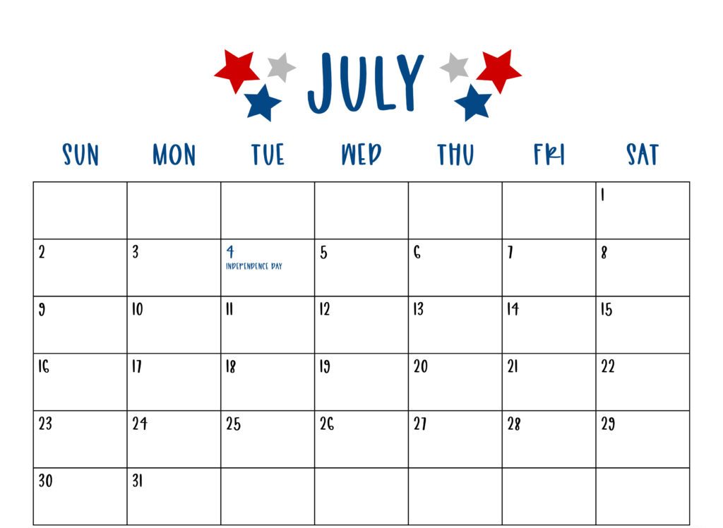 Printable Calendar for July 2023 PDF