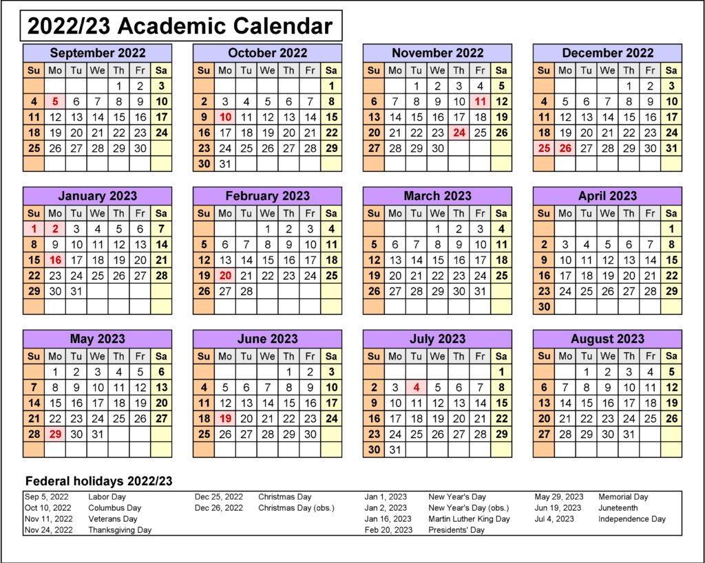 june academic calendar
