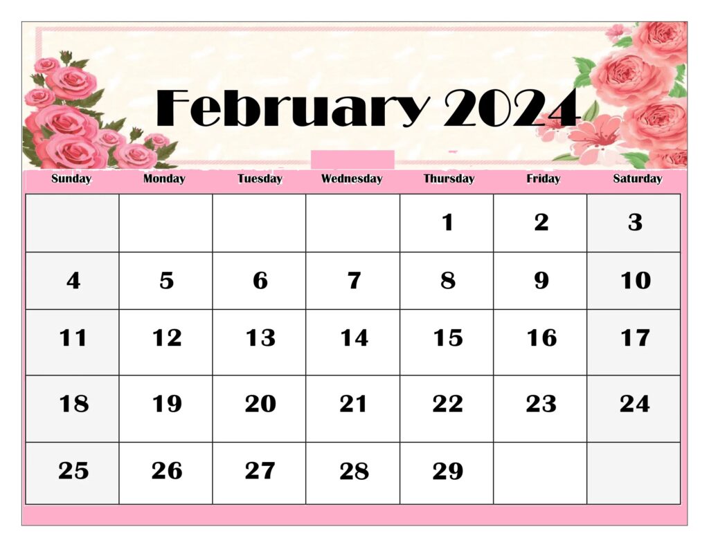 February Calendar 2024 Templates
