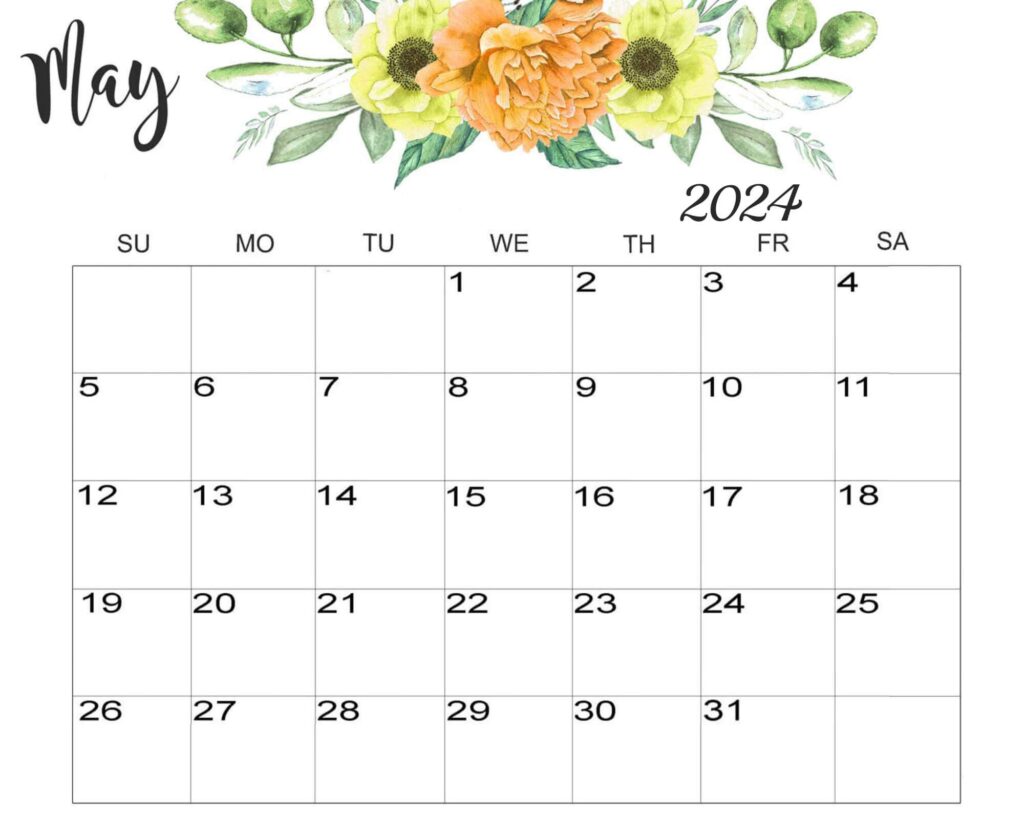 May 2024 Calendar Cute
