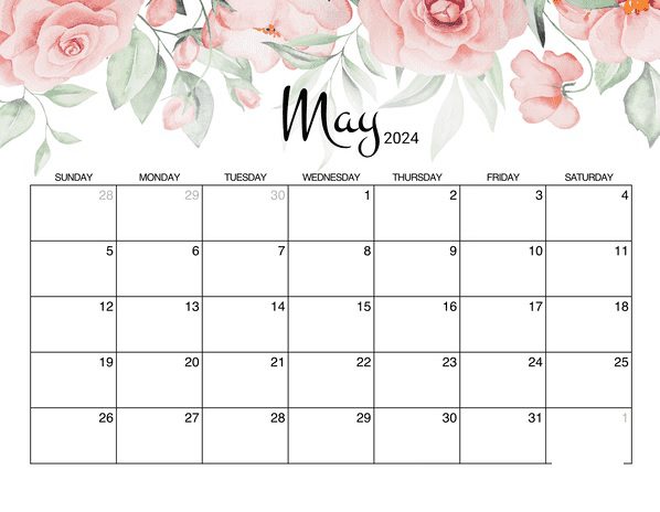 May Calendar 2024 Templates